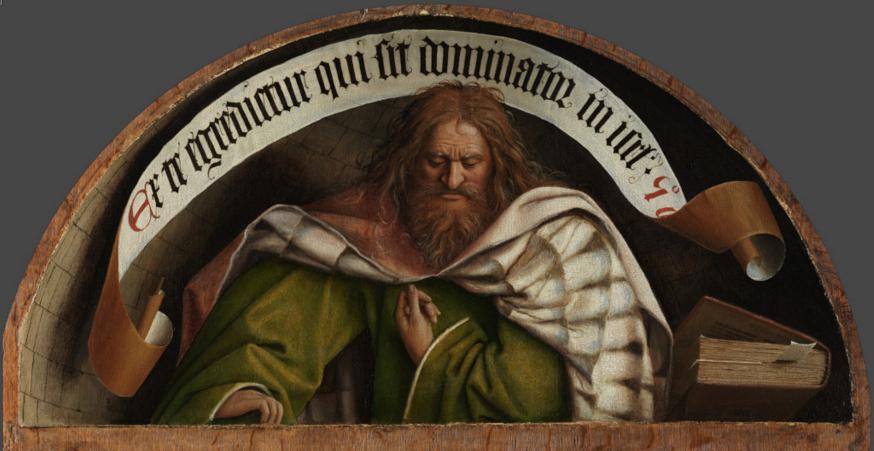 De profeet Micha, detail Lam Gods, Gent 