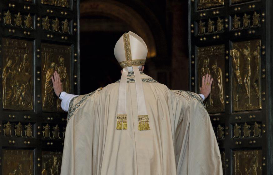 De paus opent de Heilige Deur © Foto KNA-Bild