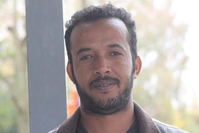 Nieuwkomer Tekie Tesfamichael uit Eritrea. 