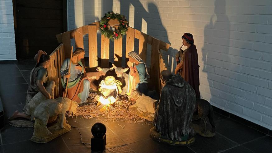 In de winterkapel van de Moeder Gods kerk. 