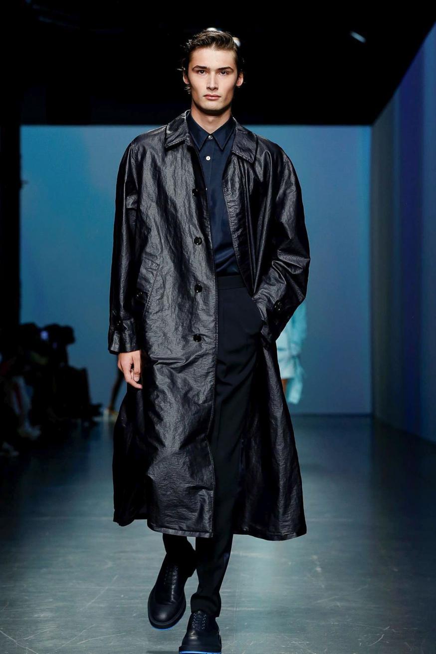 Laurens op de catwalk in Milaan voor Hugo Boss.  © L.P.