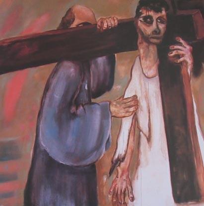 Uit: ‘Kruisweg van de stilte’ – opdrachtgever: Trappisten West-Vleteren. © Van Armand Demeulemeester (Ronse, 1926-2002). 