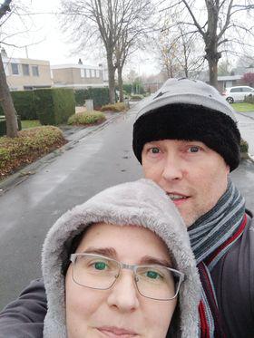 Christine Baeyens en Eric De Ruyver, toen het nog winter was.  © D.D.