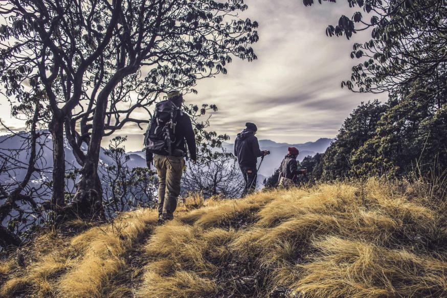 Pelgrims op weg naar Santiago de Compostela © Pexels