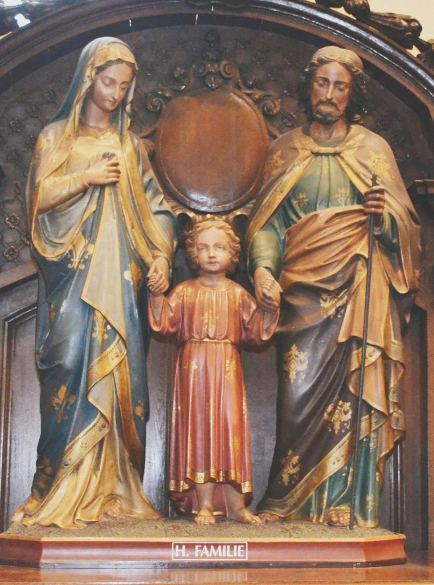 Beeld van de Heilige Familie in de Sint-Laurentiuskerk © Geert Defauw