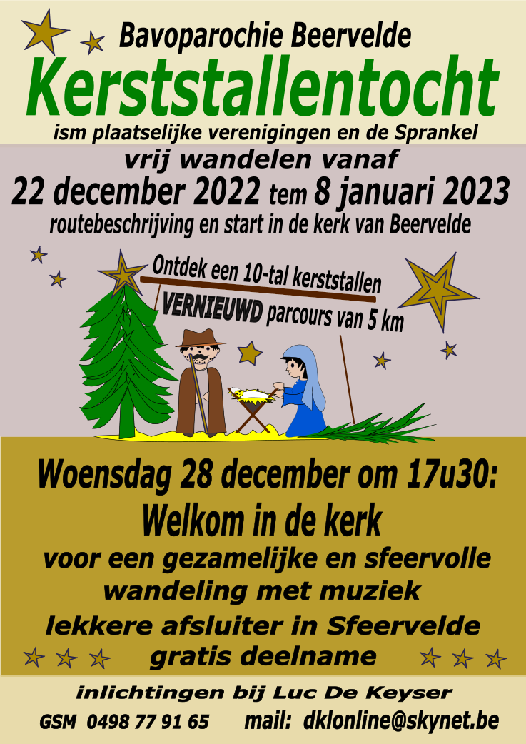 Kerststallentocht Beervelde 