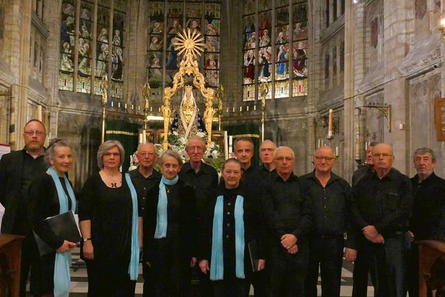 De Schola Sainnensis tijdens de Nacht van de Geschiedenis in de kerk van Alsemberg op 21 maart.  © Hugo Casaer