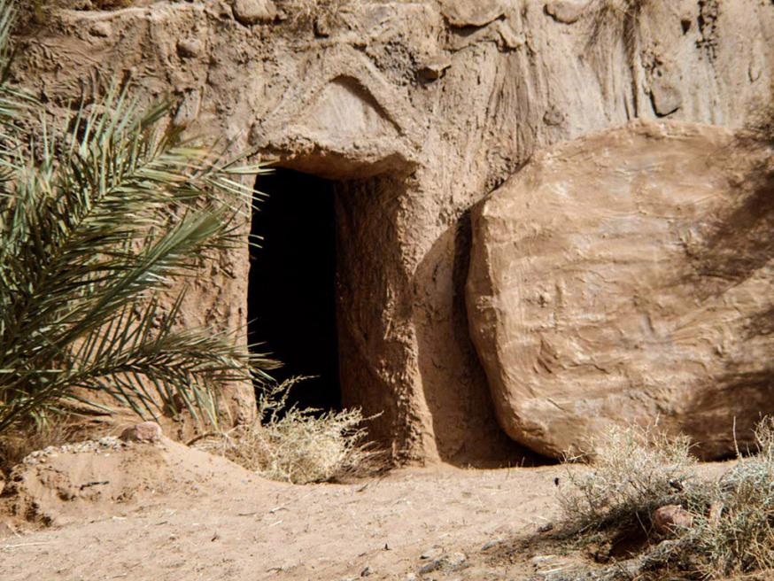 Het lege graf - Christus is opgestaan © freebibleimages