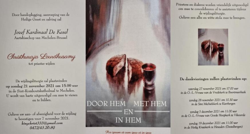 uitnodiging priesterwijding Christhu 