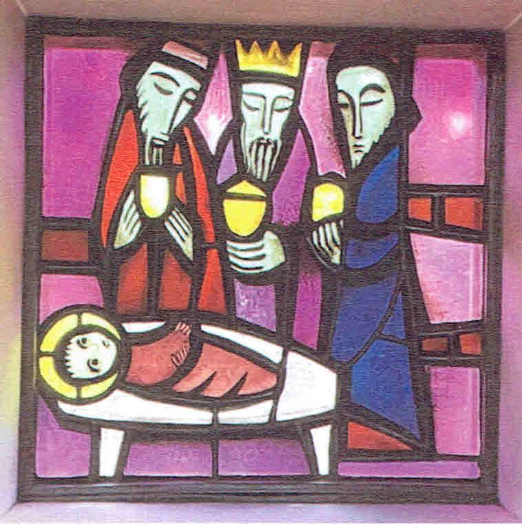 Feest van de Openbaring - zondag 5 januari 2025 © glasraam in de kerk van de verzoening in Taizé (Frankrijk)