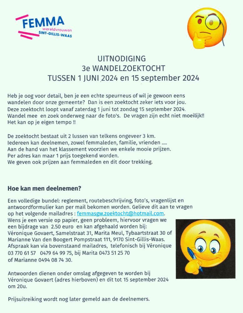Wandelzoektocht SGW 2024 