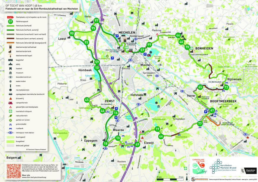 Fietsroute Mechelen 