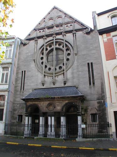 De synagoge van Oostende, een verkleinde kopie van de orthodoxe synagoge van Frankfurt © Pieter Santy/Onroerend Erfgoed