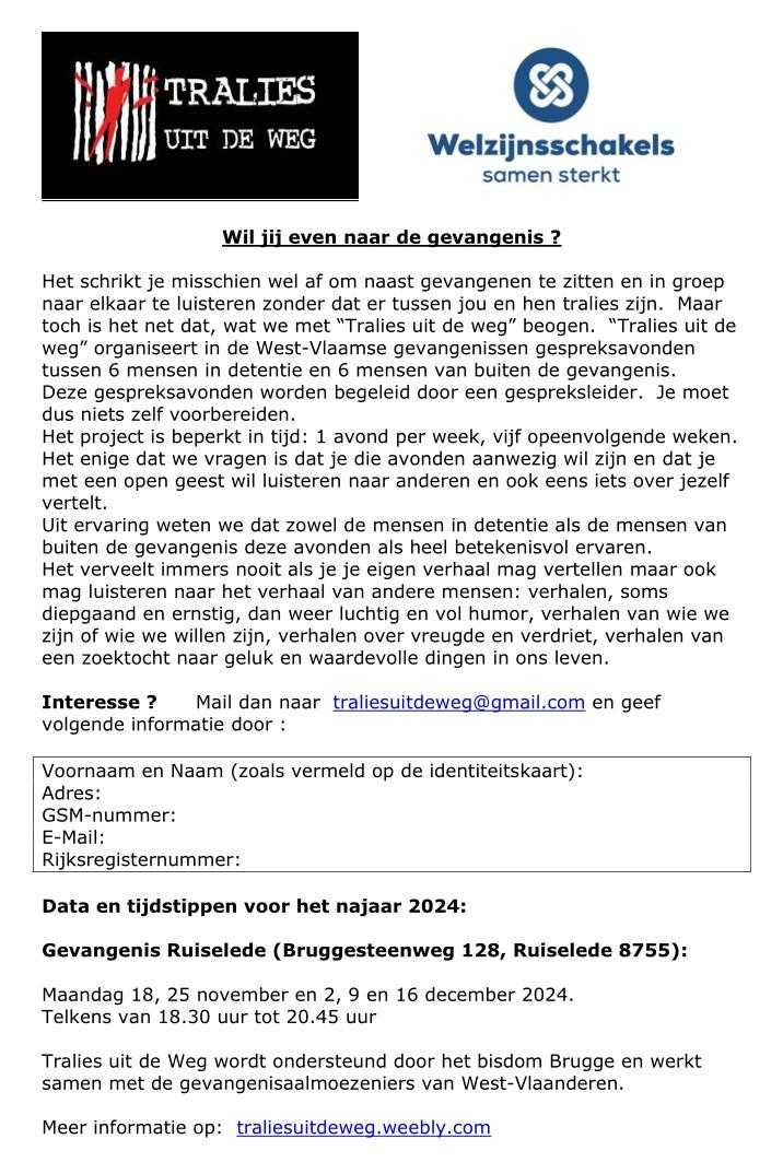 'Tralies uit de weg' 