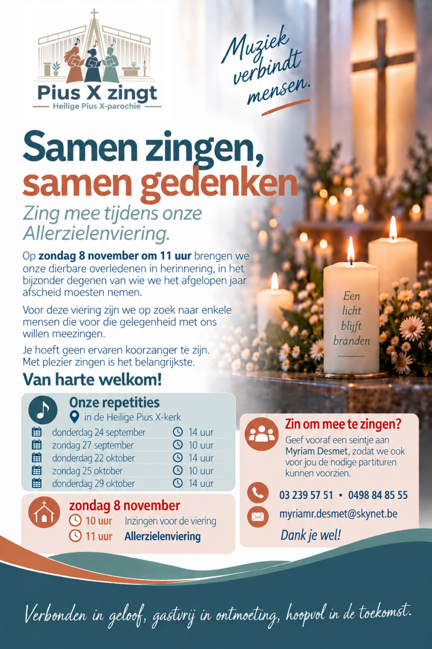 Zing je mee met Allerzielen op zondag 8 november? © Dirk Bellens