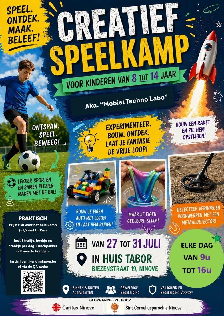 Creatief Speelkamp Zomer 2026 in de Sint-Corneliusparochie Ninove © Tim Van Nieuwenhove