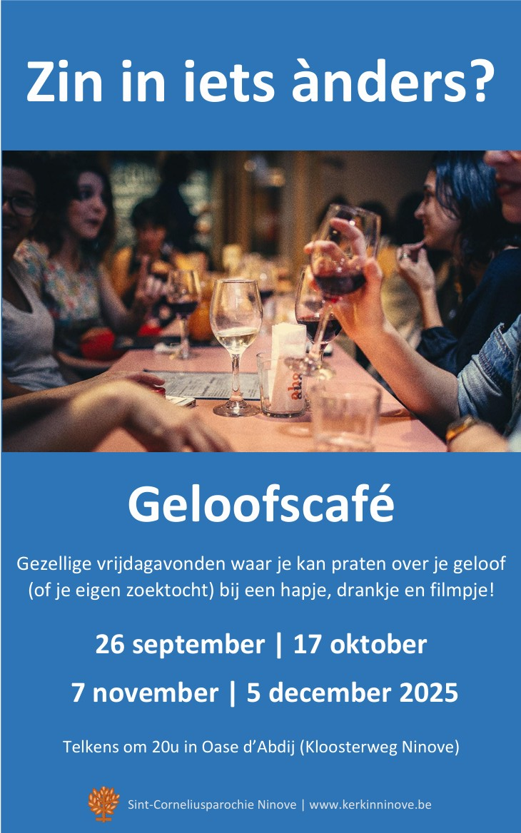 Geloofscafé 2025-2026 in de Sint-Corneliusparochie Ninove © Tim Van Nieuwenhove