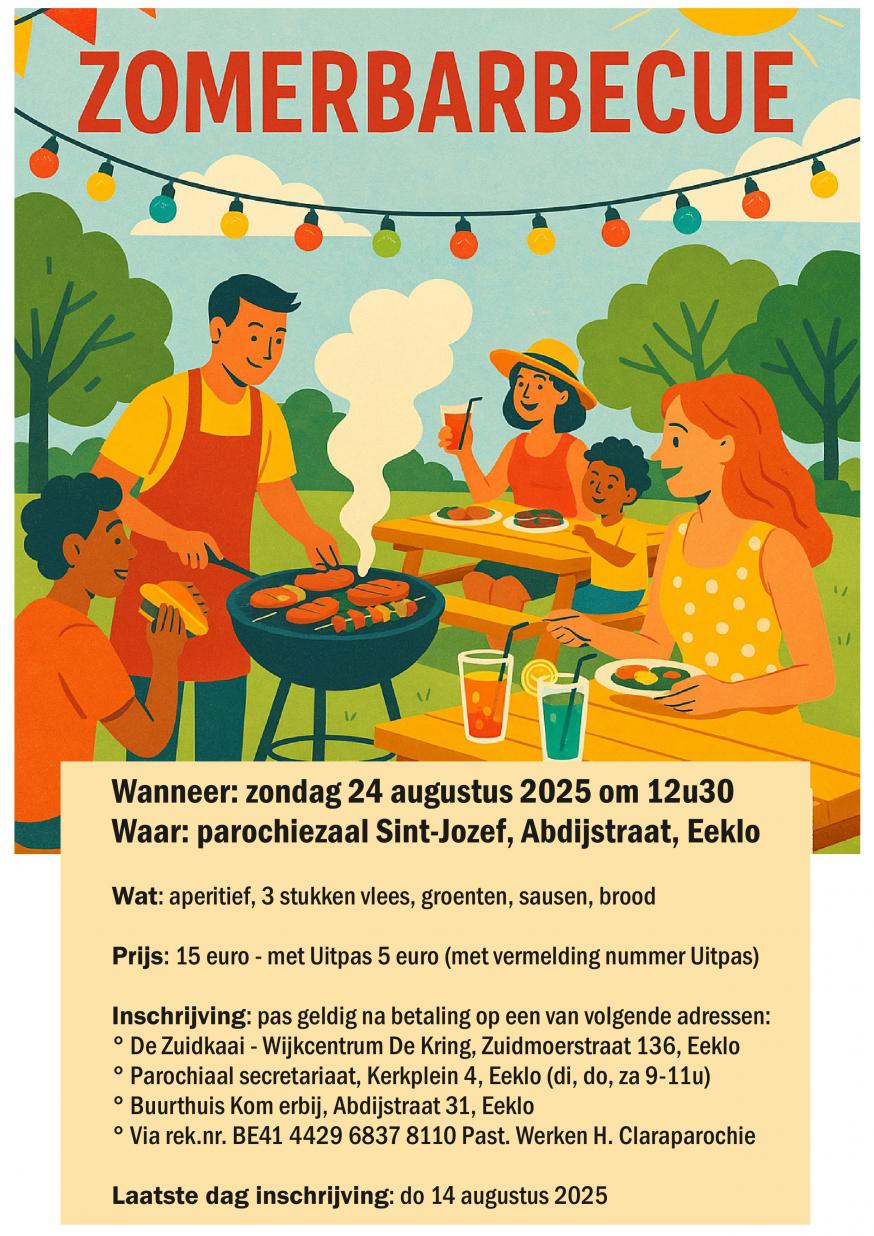 Zomerbarbecue flyer 