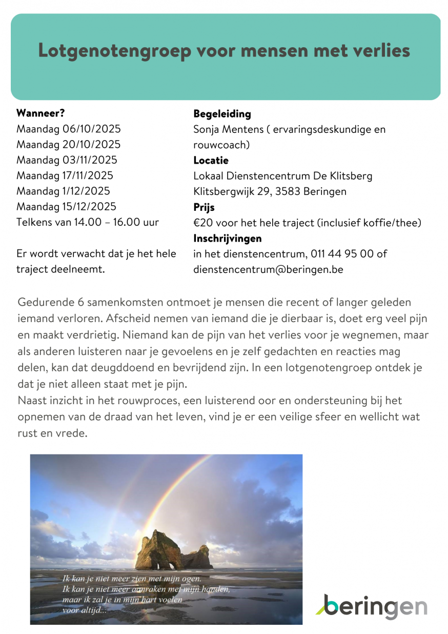 Omgaan met verlies © Stad Beringen