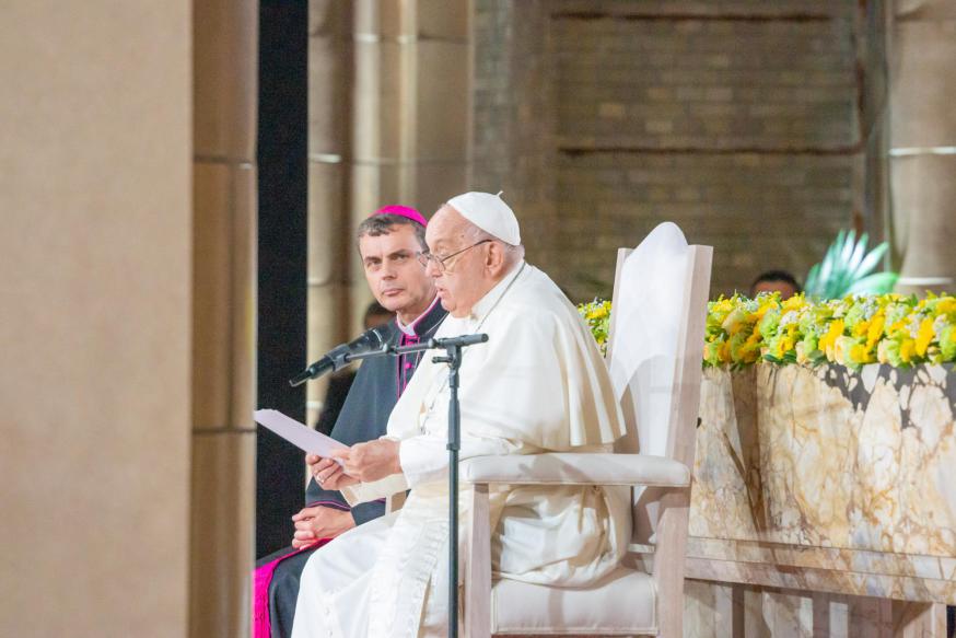 Paus Franciscus in de basiliek van Koekelberg, 28 september 2024 © Jacques Bihin - Aartsbisdom Mechelen-Brussel