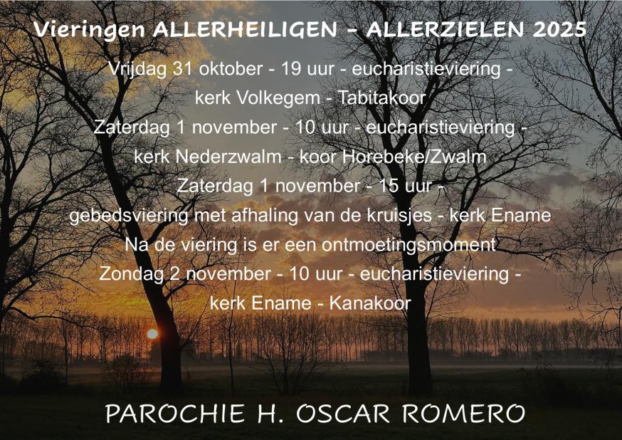 Vieringen Allerheiligen/Allerzielen 2025 