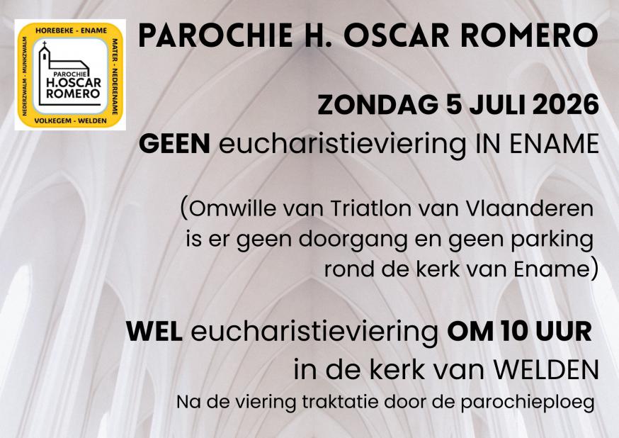 Viering zondag 5 juli 2026 