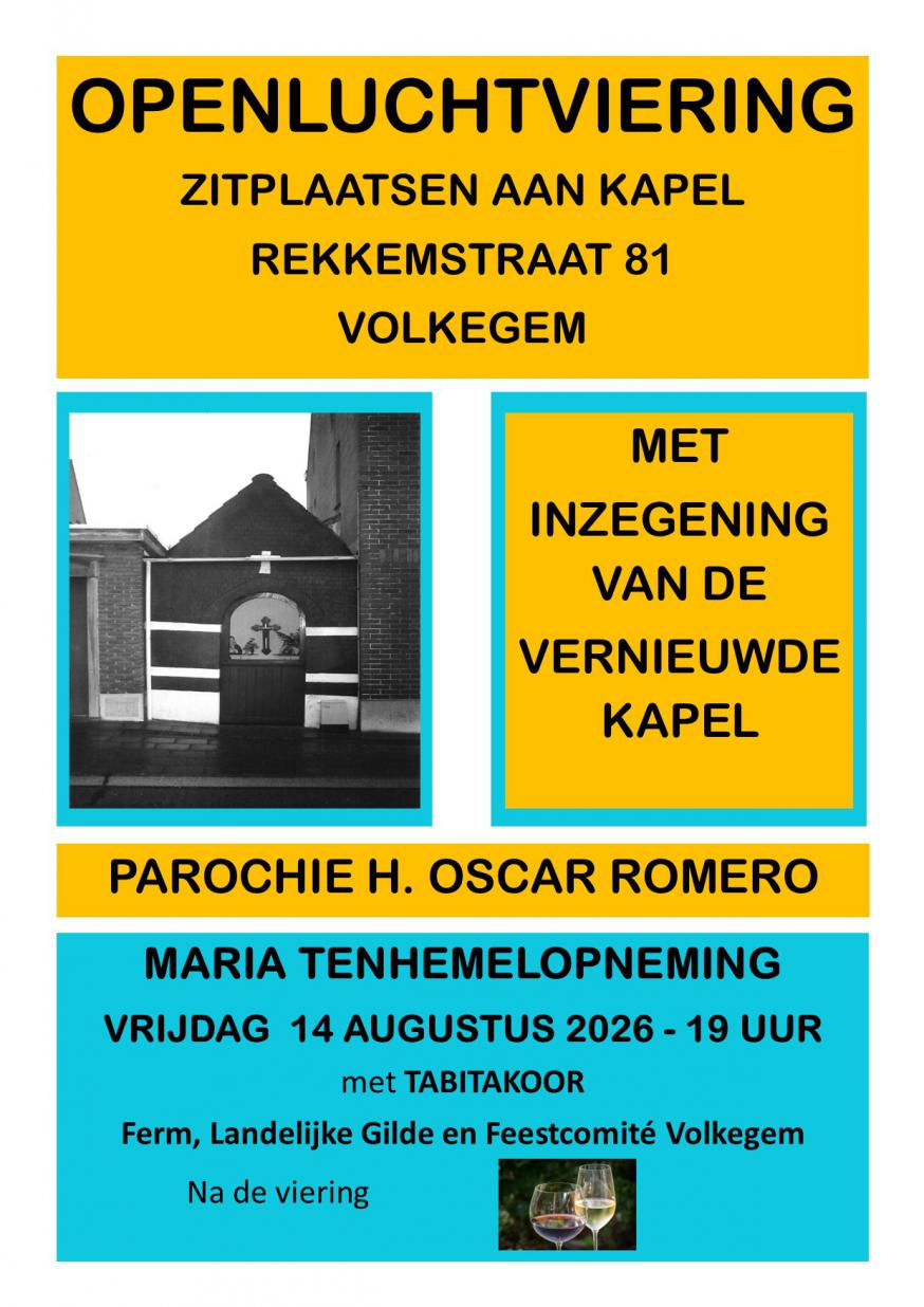 Openluchtviering kapel Rekkemstraat Volkegem 