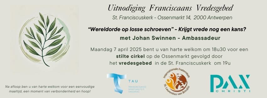 Franciscaans vredesgebed met Johan Swinnen © Franciscanen Ossenmarkt