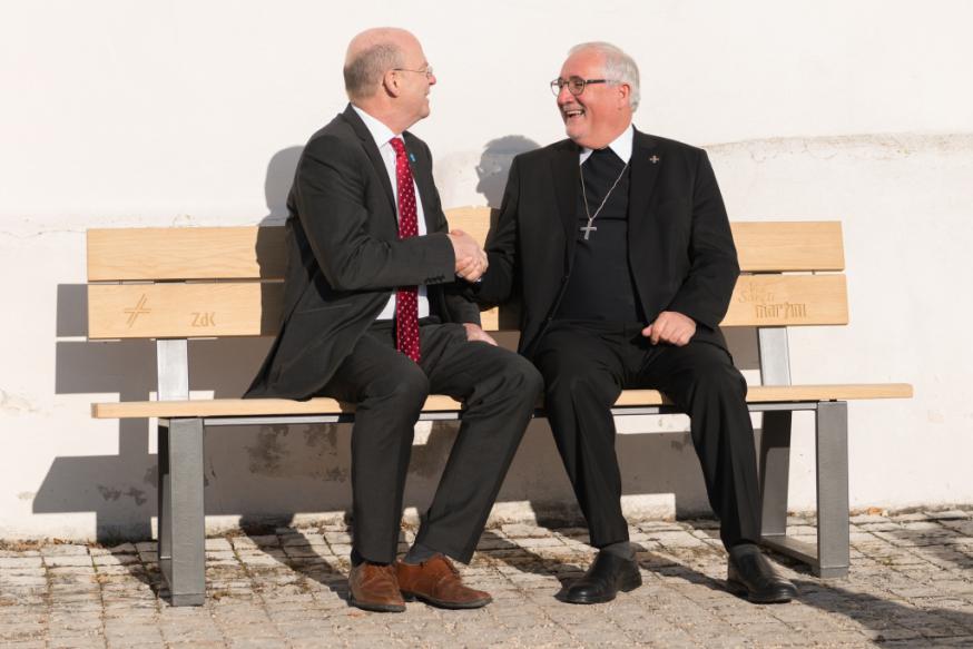 ZdK-secretaris Stefan Vesper met bisschop Gebhard Fürst © Zdk