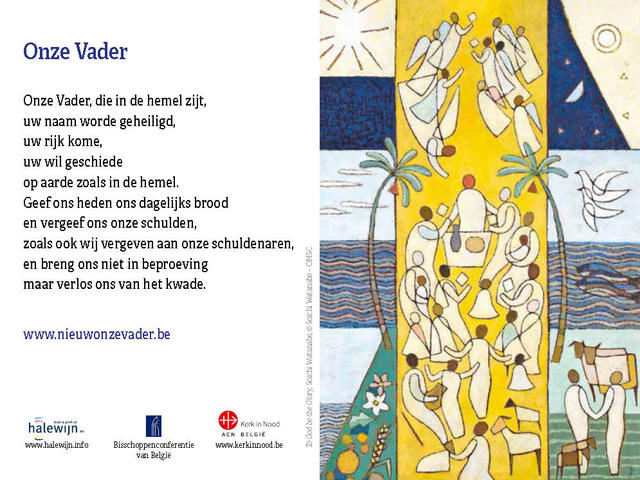 Gebedskaart Onze Vader © Uitgeverij Halewijn