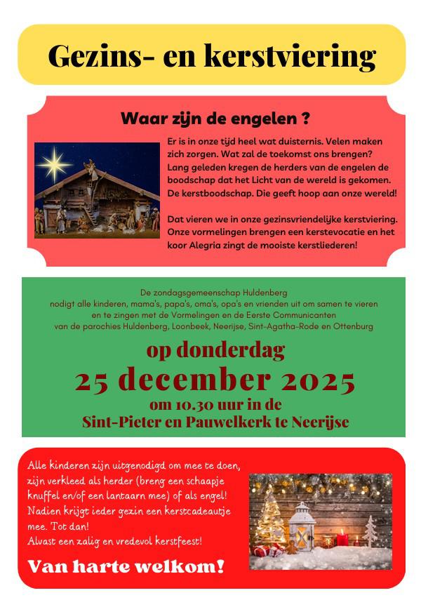 Gezins en kerstviering 