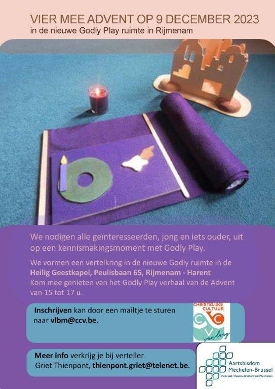 Uitnodiging kennismaking Godly Play in Rijmenam © Vicariaat Vlaams-Brabant en Mechelen