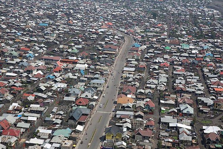 Goma vanuit de lucht © Wikimedia