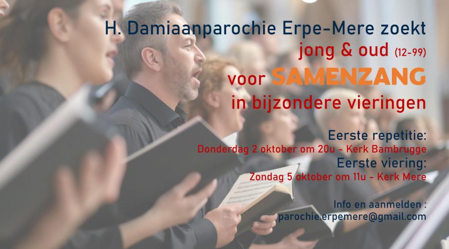 Zangers gezocht voor de Damiaanparochie 