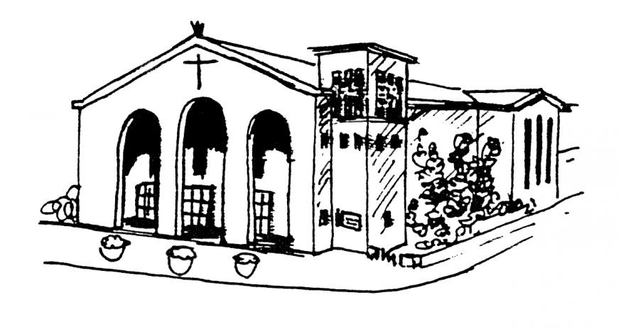 voorgevel van de kerk van het Heilig Sacrament aan de Pervijzestraat © Greet Zwysen