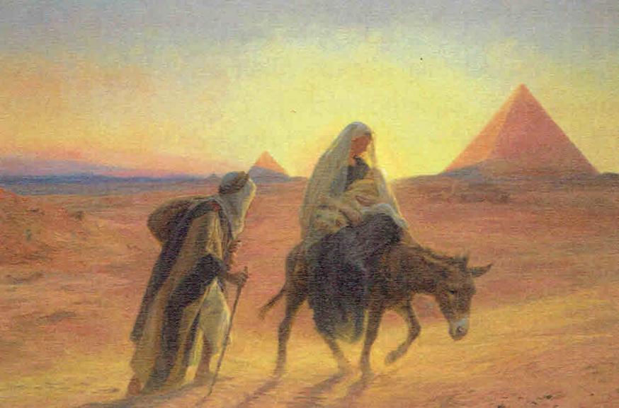Heilige Familie - Vlucht naar Egypte met piramiden - zondag 28 december 2025 © Eugène Girardet