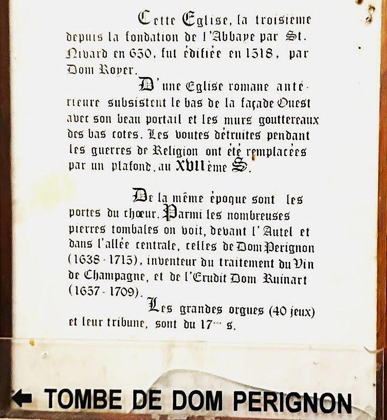 Tekst Dom Pérignot Hautvillers 