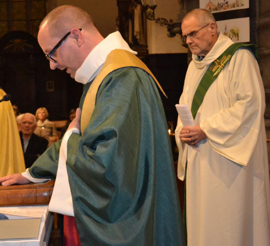 Priester Herbert en pastoraalcoördinator Geert 