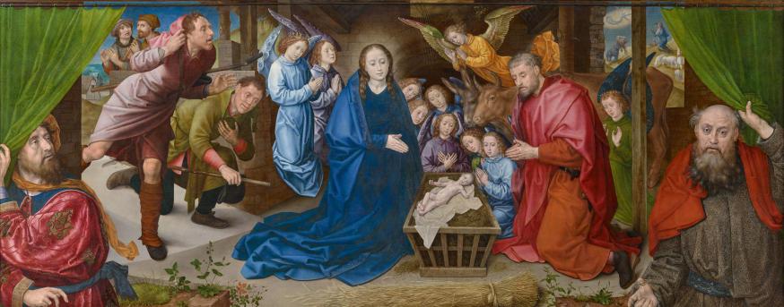 ‘De geboorte van Christus’ van Hugo van der Goes, gedateerd rond 1480. © Staatliche Museen zu Berlin, Gemäldegalerie / Dietmar Gunne