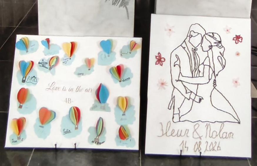 Huwelijk Nolan x Fleur tekening 