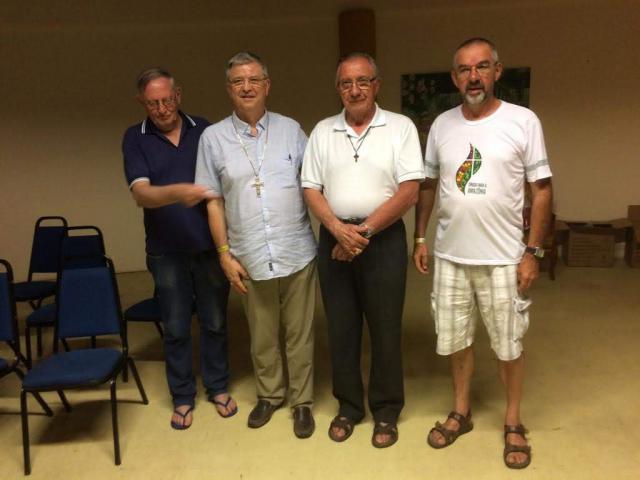 Met de drie Belgisch bisschoppen in Brazilië  © Mgr. Johan Bonny