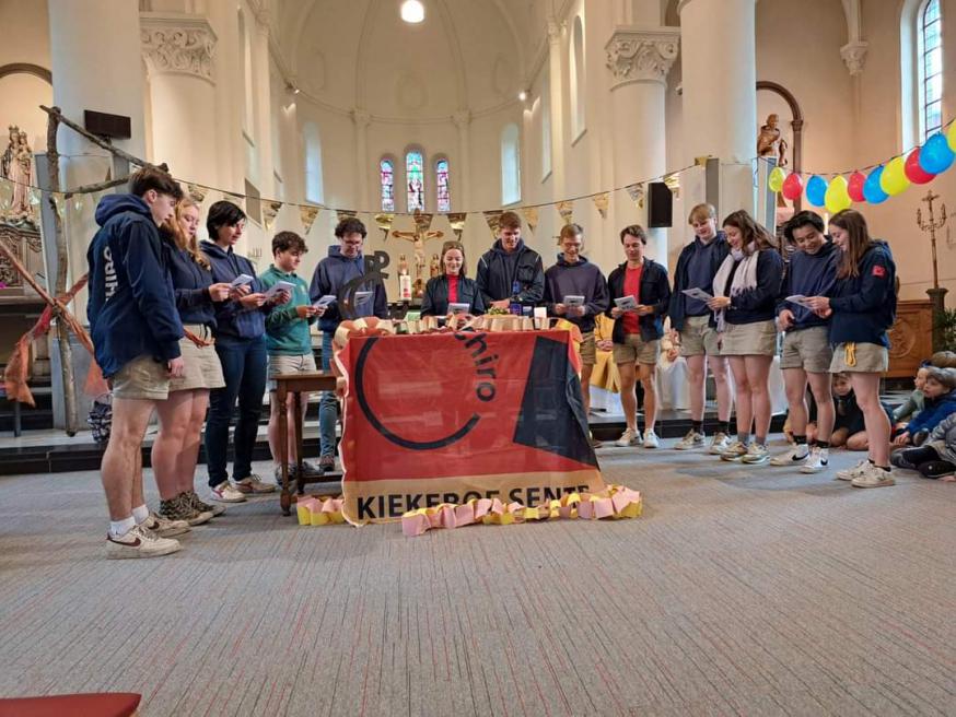 Chiro Kiekeboe viert Christus Koning 2022 © Dominique Vancraeynest
