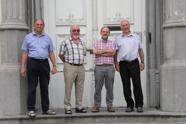 Van l nr r: Yvan Stassijns, Wilfried Van Wilder, Marc Verwaeren, Geert Cattrysse © Bisdom Gent, foto: Ellen Eeckhout