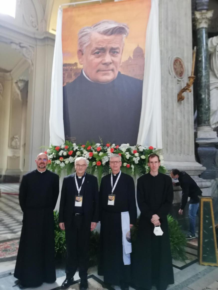 Delegatie Belgische Provincie voor de afbeelding van de Zalige Pater Frans Jordan in de Basiliek van Lateranen © Salvatorianen