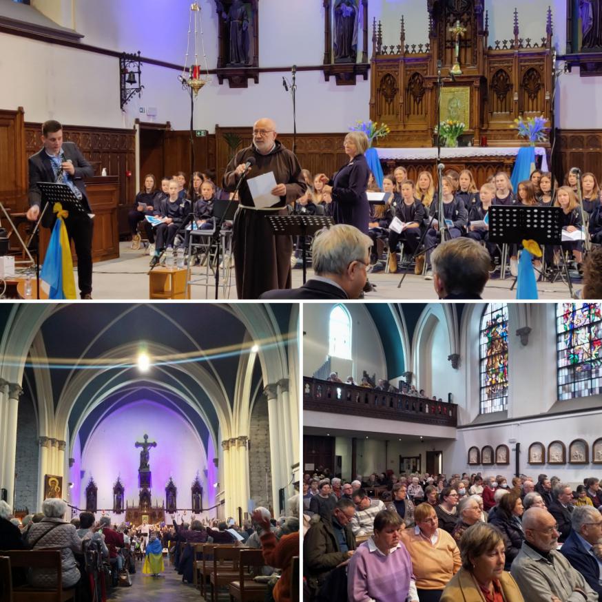 Teugblik Vredesconcert © Luc Vansina voor de Kapucijnengemeenschap aan de Ossenmarkt