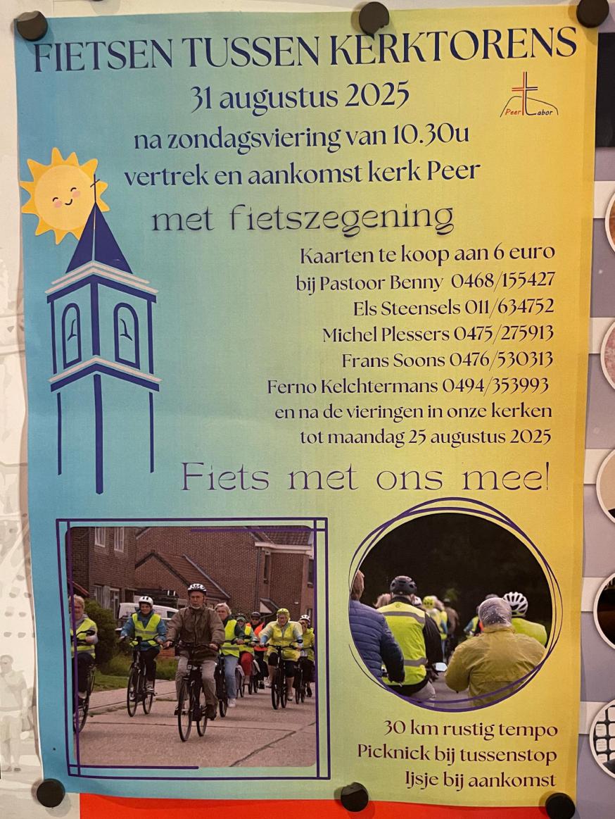 Fietsen tussen Kerktorens op 31 augustus © PE Tabor Peer