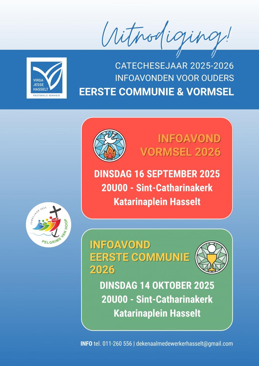 Infoavonden catechesejaar 2025-2026 © @PE Virga Jesse Hasselt