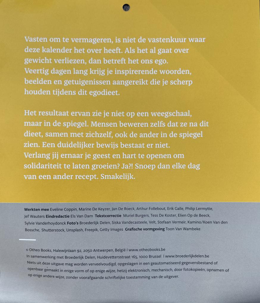Inleiding vastenkalender © Broederlijk Delen