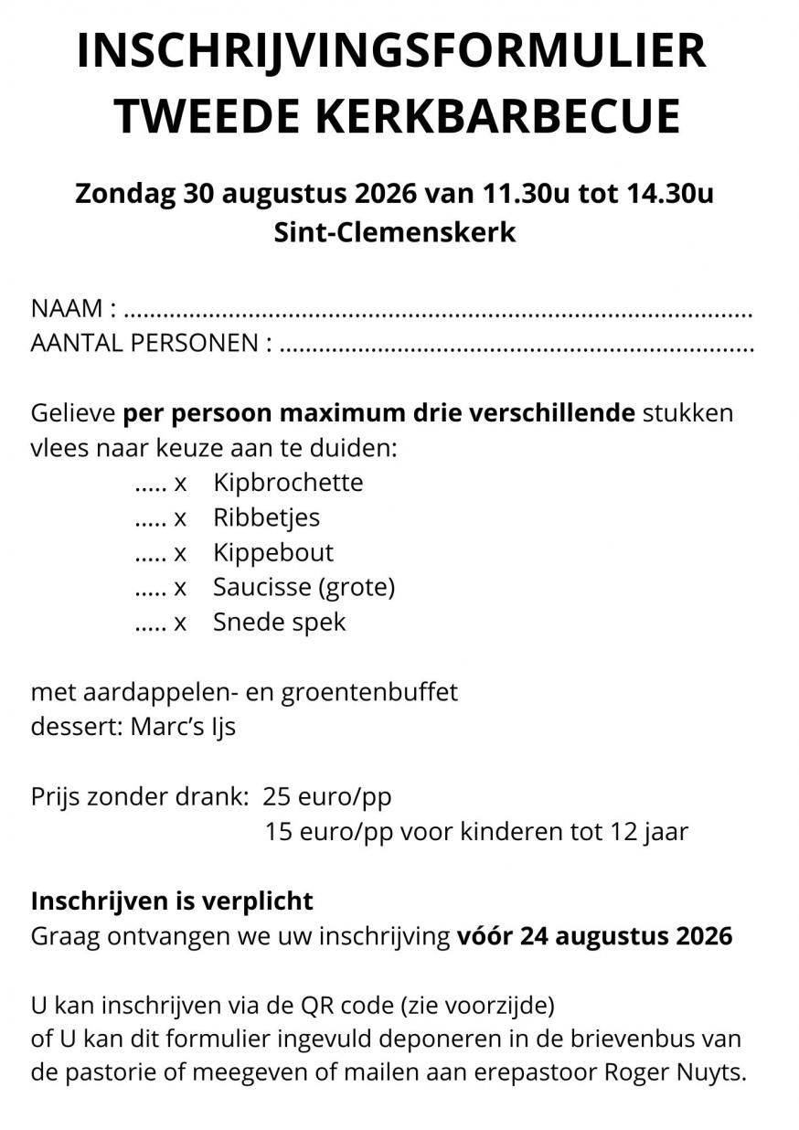 Inschrijvingsformulier barbeque 