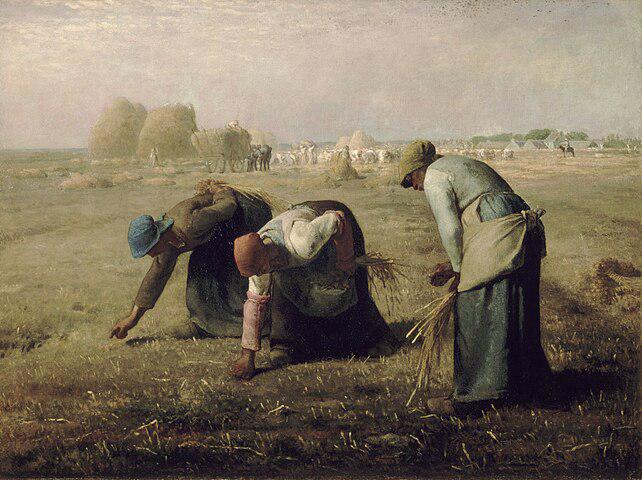 Schilderij 'Arenleessters' van Jean-François Millet © Google Art Project 2
